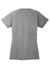 Sport-Tek LST700 Womens Ultimate Performance Moisture Wicking Short Sleeve V-Neck T-Shirt Heather Grey Flat Back