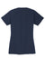 Sport-Tek LST700 Womens Ultimate Performance Moisture Wicking Short Sleeve V-Neck T-Shirt True Navy Blue Flat Back