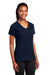 Sport-Tek LST700 Womens Ultimate Performance Moisture Wicking Short Sleeve V-Neck T-Shirt True Navy Blue Model 3q