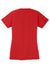 Sport-Tek LST700 Womens Ultimate Performance Moisture Wicking Short Sleeve V-Neck T-Shirt True Red Flat Back