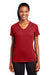 Sport-Tek LST700 Womens Ultimate Performance Moisture Wicking Short Sleeve V-Neck T-Shirt True Red Model Front