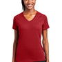 Sport-Tek Womens Ultimate Performance Moisture Wicking Short Sleeve V-Neck T-Shirt - True Red