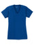 Sport-Tek LST700 Womens Ultimate Performance Moisture Wicking Short Sleeve V-Neck T-Shirt True Royal Blue Flat Front