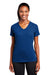 Sport-Tek LST700 Womens Ultimate Performance Moisture Wicking Short Sleeve V-Neck T-Shirt True Royal Blue Model Front