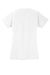 Sport-Tek LST700 Womens Ultimate Performance Moisture Wicking Short Sleeve V-Neck T-Shirt White Flat Back