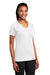 Sport-Tek LST700 Womens Ultimate Performance Moisture Wicking Short Sleeve V-Neck T-Shirt White Model 3q