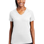 Sport-Tek Womens Ultimate Performance Moisture Wicking Short Sleeve V-Neck T-Shirt - White