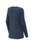 Sport-Tek LST710 Womens Exchange 1.5 Long Sleeve Crewneck T-Shirt Heather Dark Denim Blue Flat Back