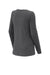 Sport-Tek LST710 Womens Exchange 1.5 Long Sleeve Crewneck T-Shirt Heather Graphite Grey Flat Back