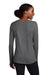 Sport-Tek LST710 Womens Exchange 1.5 Long Sleeve Crewneck T-Shirt Heather Graphite Grey Model Back