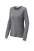 Sport-Tek LST710 Womens Exchange 1.5 Long Sleeve Crewneck T-Shirt Heather Grey Flat Front