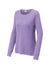 Sport-Tek LST710 Womens Exchange 1.5 Long Sleeve Crewneck T-Shirt Heather Hyacinth Purple Flat Front