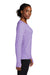 Sport-Tek LST710 Womens Exchange 1.5 Long Sleeve Crewneck T-Shirt Heather Hyacinth Purple Model Side