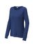 Sport-Tek LST710 Womens Exchange 1.5 Long Sleeve Crewneck T-Shirt Heather True Royal Blue Flat Front