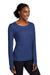 Sport-Tek LST710 Womens Exchange 1.5 Long Sleeve Crewneck T-Shirt Heather True Royal Blue Model 3q