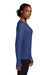 Sport-Tek LST710 Womens Exchange 1.5 Long Sleeve Crewneck T-Shirt Heather True Royal Blue Model Side