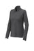 Sport-Tek LST711 Womens Exchange 1.5 Long Sleeve 1/4 Zip T-Shirt Heather Graphite Grey Flat Front