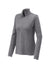 Sport-Tek LST711 Womens Exchange 1.5 Long Sleeve 1/4 Zip T-Shirt Heather Grey Flat Front