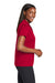 Sport-Tek LST725 Womens PosiCharge Re-Compete Short Sleeve Polo Shirt Deep Red Model Side