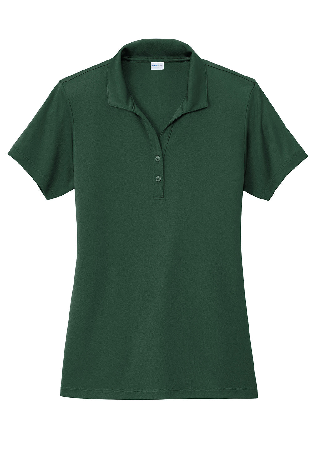 Sport-Tek LST725 Womens PosiCharge Re-Compete Short Sleeve Polo Shirt Forest Green Flat Front