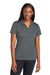 Sport-Tek LST725 Womens PosiCharge Re-Compete Short Sleeve Polo Shirt Iron Grey Model Front