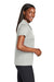 Sport-Tek LST725 Womens PosiCharge Re-Compete Short Sleeve Polo Shirt Silver Grey Model Side