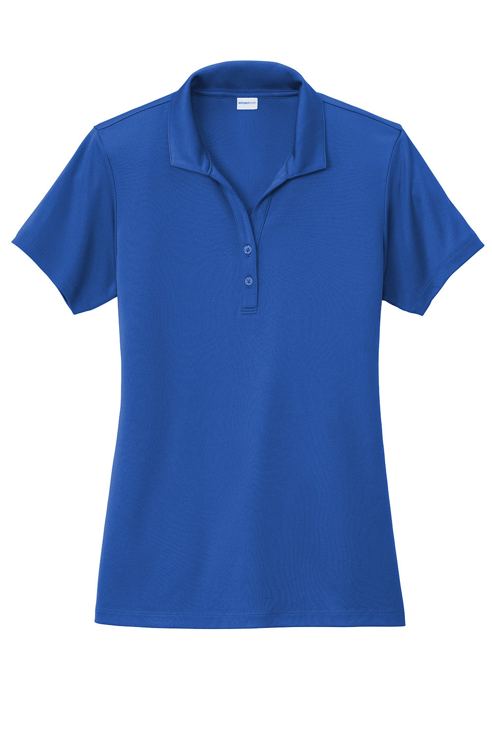 Sport-Tek LST725 Womens PosiCharge Re-Compete Short Sleeve Polo Shirt True Royal Blue Flat Front