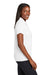 Sport-Tek LST725 Womens PosiCharge Re-Compete Short Sleeve Polo Shirt White Model Side