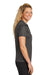 Sport-Tek LST740 Womens Moisture Wicking Micropique Short Sleeve Polo Shirt Graphite Grey Model Side