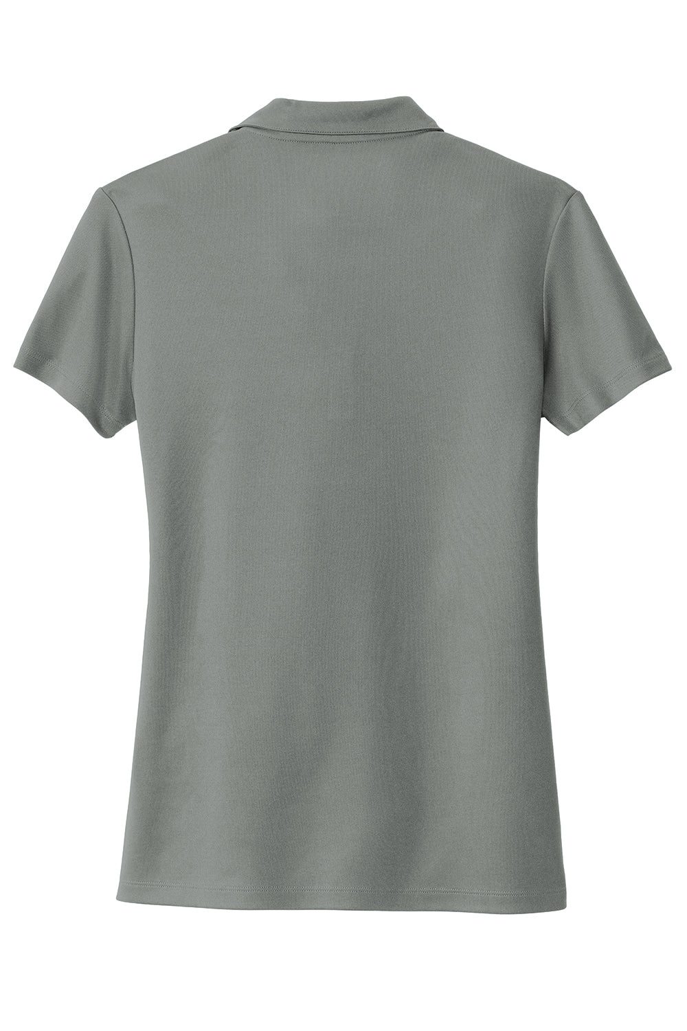 Sport-Tek LST740 Womens Moisture Wicking Micropique Short Sleeve Polo Shirt Concrete Grey Flat Back