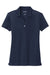 Sport-Tek LST740 Womens Moisture Wicking Micropique Short Sleeve Polo Shirt True Navy Blue Flat Front