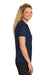 Sport-Tek LST740 Womens Moisture Wicking Micropique Short Sleeve Polo Shirt True Navy Blue Model Side