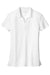 Sport-Tek LST740 Womens Moisture Wicking Micropique Short Sleeve Polo Shirt White Flat Front