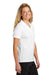 Sport-Tek LST740 Womens Moisture Wicking Micropique Short Sleeve Polo Shirt White Model Side