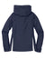 Sport-Tek LST76 Womens Water Resistant Full Zip Hooded Jacket True Navy Blue/White Flat Back