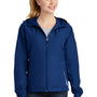 Sport-Tek Womens Water Resistant Full Zip Hooded Jacket - True Royal Blue/White