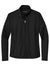 Sport-Tek LST800 Womens Travel Full Zip Jacket Black Flat Front