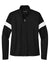 Sport-Tek LST800 Womens Travel Full Zip Jacket Black/White Flat Front