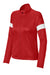 Sport-Tek LST800 Womens Travel Full Zip Jacket Deep Red/White Flat Front