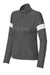 Sport-Tek LST800 Womens Travel Full Zip Jacket Iron Grey/White Flat Front