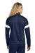 Sport-Tek LST800 Womens Travel Full Zip Jacket True Navy Blue/White Model Back