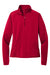 Sport-Tek LST850 Womens Sport-Wick Moisture Wicking 1/4 Zip Sweatshirt Deep Red Flat Front