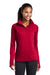 Sport-Tek LST850 Womens Sport-Wick Moisture Wicking 1/4 Zip Sweatshirt Deep Red Model Front