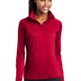 Sport-Tek Womens Sport-Wick Moisture Wicking 1/4 Zip Sweatshirt - Deep Red - NEW