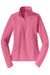 Sport-Tek LST850 Womens Sport-Wick Moisture Wicking 1/4 Zip Sweatshirt Dusty Rose Pink Flat Front