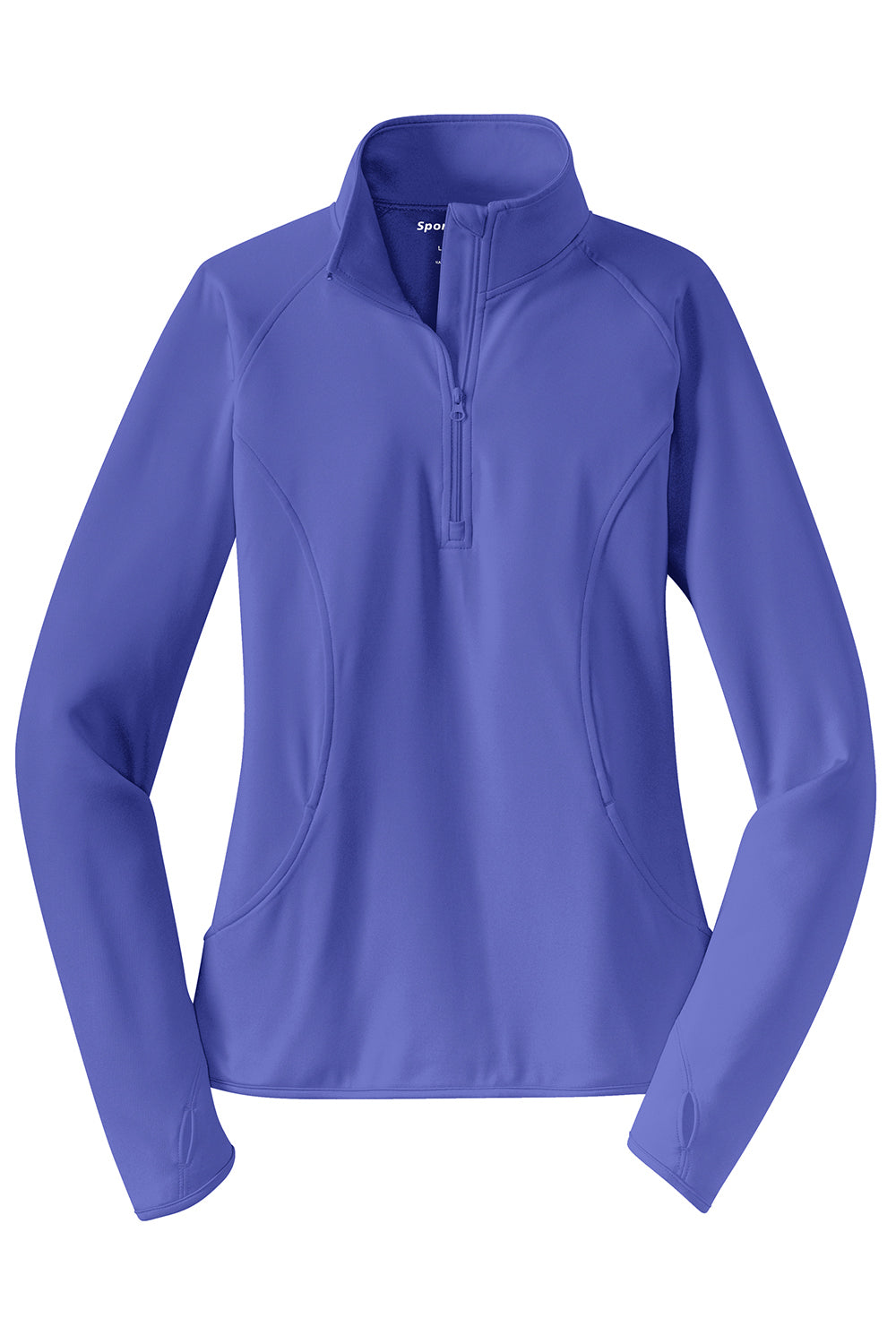 Sport-Tek LST850 Womens Sport-Wick Moisture Wicking 1/4 Zip Sweatshirt Iris Purple Flat Front