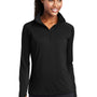 Sport-Tek Womens Sport-Wick Moisture Wicking 1/4 Zip Sweatshirt - Black