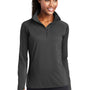 Sport-Tek Womens Sport-Wick Moisture Wicking 1/4 Zip Sweatshirt - Charcoal Grey