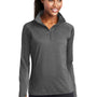 Sport-Tek Womens Sport-Wick Moisture Wicking 1/4 Zip Sweatshirt - Heather Charcoal Grey