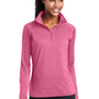 Sport-Tek Womens Sport-Wick Moisture Wicking 1/4 Zip Sweatshirt - Dusty Rose Pink